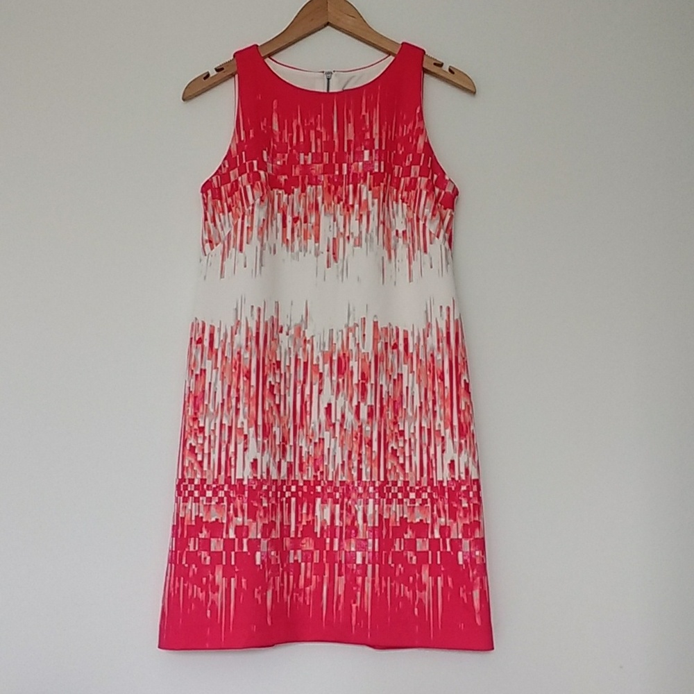 Vince Camuto Abstract Print Shift Dress Size 4